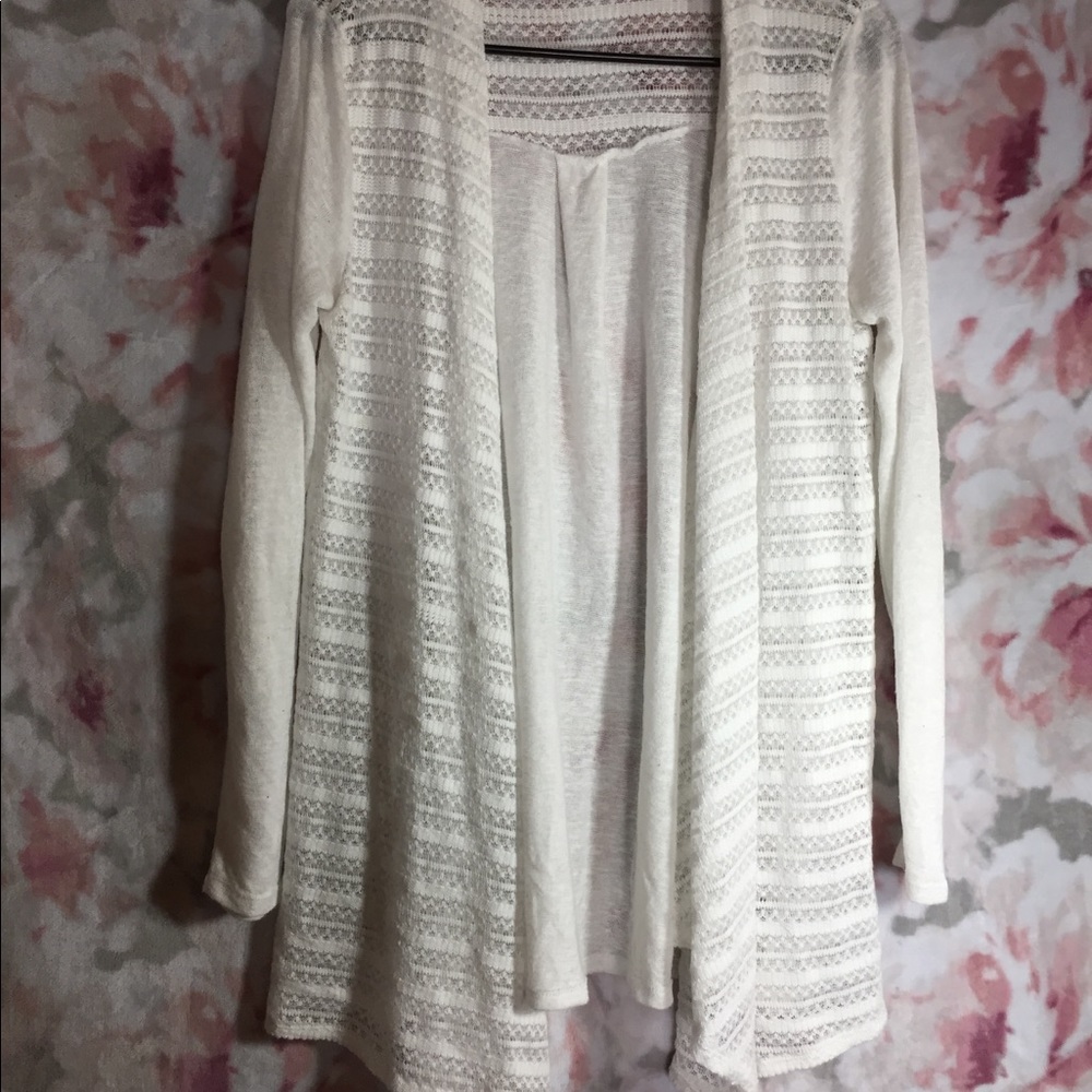 White cardigan